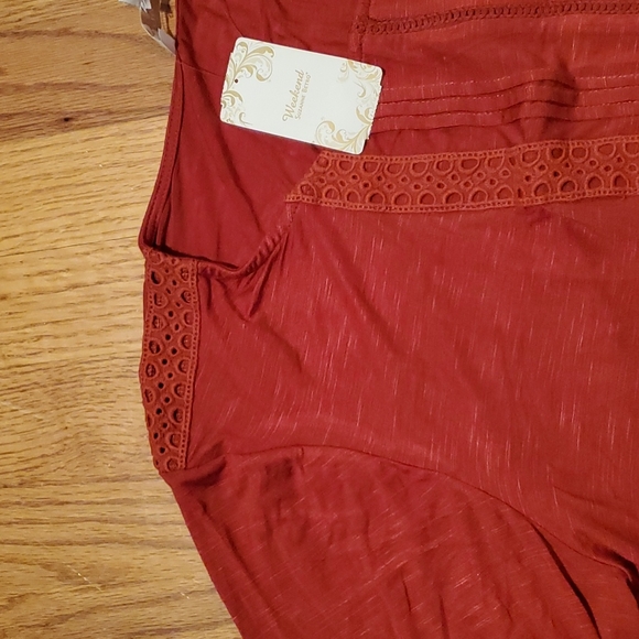 Weekend Suzanne Betro Burnt Orange Red Shirt - Picture 5 of 10